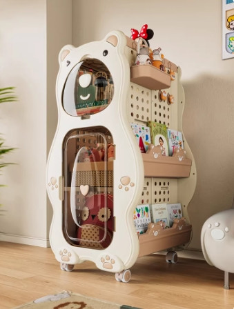 Babyview 兒童書架 繪本玩具收納架 書包置物架 落地可移動櫃 分層架 