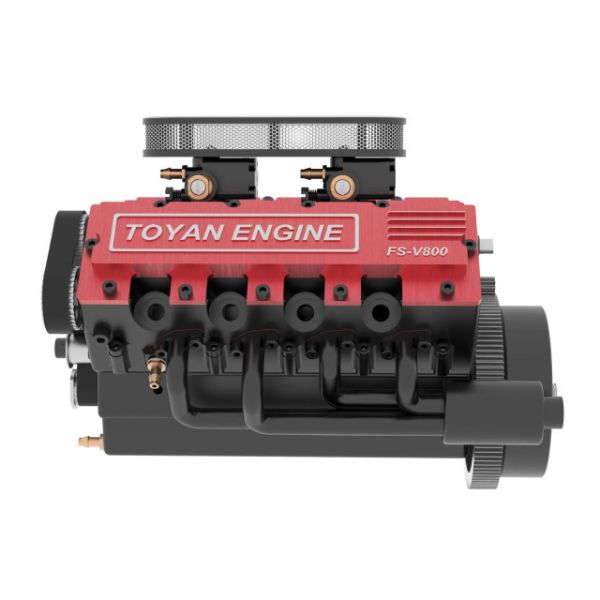 TOYAN V8 引擎 FS-V800 28cc 硝基引擎 - 打造您自己的 V8 引擎 - 實用的 V8 引擎模型套件 