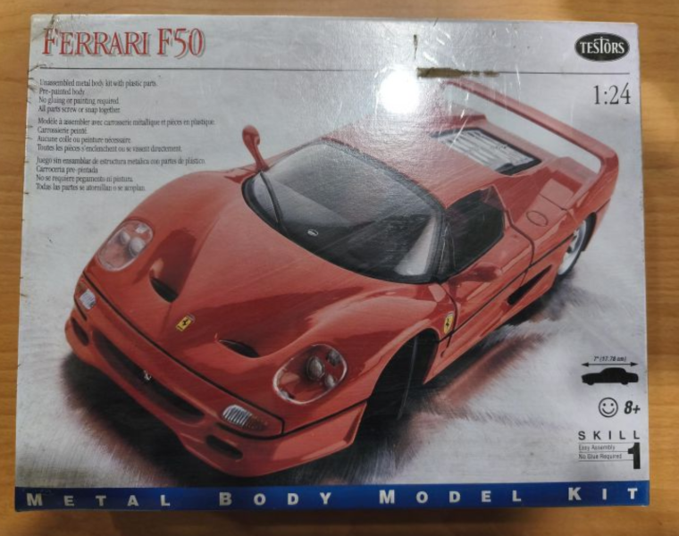 TESTORS 1:24 FERRARI F50 (金屬組裝模型) 