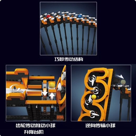 宇星 GBC流水線 豎琴軌跡軌道搬運 電動積木 工廠流水線模型 