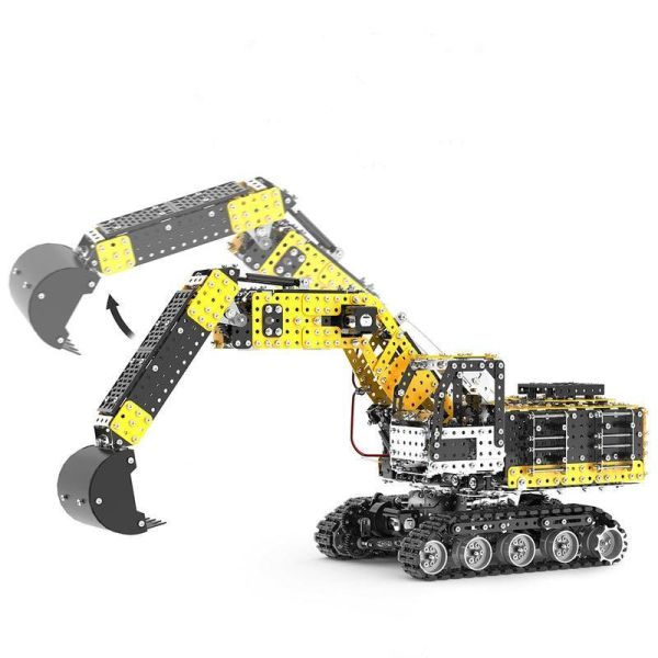 3D金屬遙控挖土機 組裝模型 2.4G 12通道 合金挖掘機工程車模型組裝 - 2544PCS 