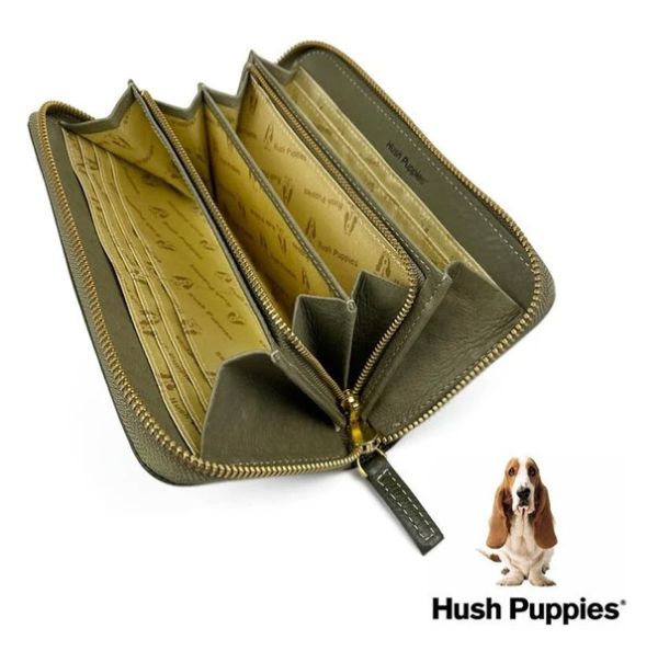 日本進口 Hush Puppies 真皮 皮夾 長夾 日本進口 Hush Puppies 真皮 皮夾 長夾