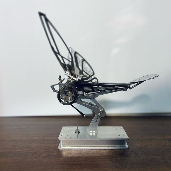 3D金屬機械飛魚 動態仿生模型 