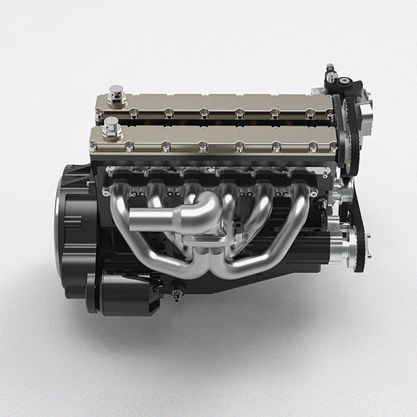 ENJOMOR GS-L6 1/5比例 28CC 直列六缸 DOHC 四行程水冷汽油引擎模型 