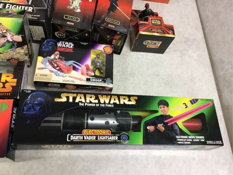 日版 絕版玩具 星際大戰 黑武士 千鷹號 光劍 TIE Fighter、Darth Maul、Swoop 