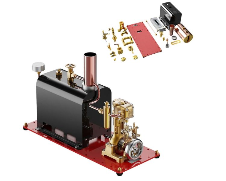 RETROL SE-03 DIY固定式蒸汽機 鍋爐模型套件 