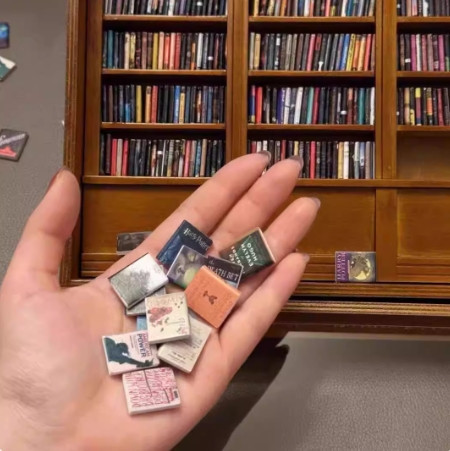 解壓 療鬱 迷你書架 微型 袖珍書架 擺飾創意 diy小擺飾 生日七夕男女朋友禮物 