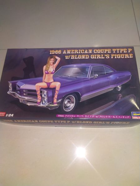 日版 1966 american coupe type pw/blond girls figure 1/24 組裝模型 