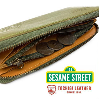 限定 日本製  芝麻街 真皮 長夾 男女適用 