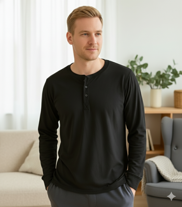 【團購專區】負離子機能長袖 / B3104男性長上衣 / 黑 / 灰 負離子衣物,手腳,冰冷,冬天,保暖,發熱