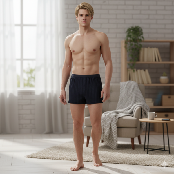 6103幹勁十足負離子男內褲_平口四角前扣式_黑 經痛,舒緩經痛,月經,內褲,負離子內褲