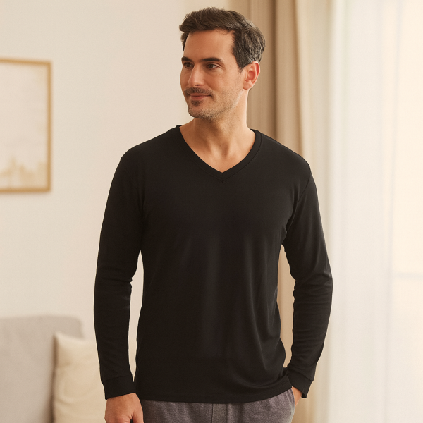 負離子機能長袖 / B3102男性長上衣 / 黑 / 灰 負離子衣物,手腳,冰冷,冬天,保暖,發熱