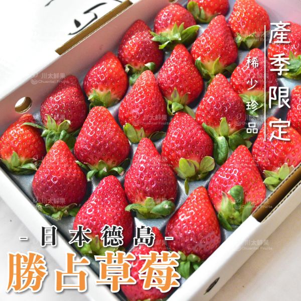 日本空運-德島勝占草莓、日本原裝盒(免運) 日本草莓,德島勝占糖蜜草莓,三色,三色草莓,草莓,進口水果,水果禮盒,好吃的草莓,空運草莓,日本水果,糖蜜草莓,勝占草莓,日本德島草莓