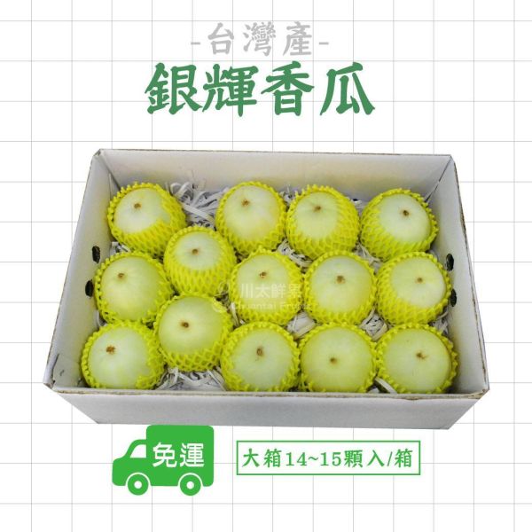 【預購】嚴選小農-銀輝香瓜、多規格(免運) 銀輝,美濃,銀輝美濃香瓜,香瓜,台灣香瓜