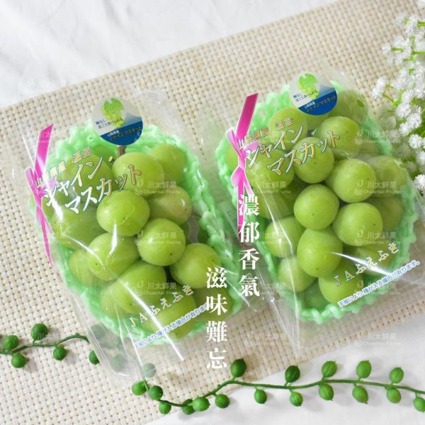 日本山梨縣-麝香葡萄、兩房裝/盒(400g/房±10%)、(免運) 麝香葡萄,麝香葡萄,日本水果,進口水果,水果禮盒,送禮好物,山梨,山梨縣麝香葡萄