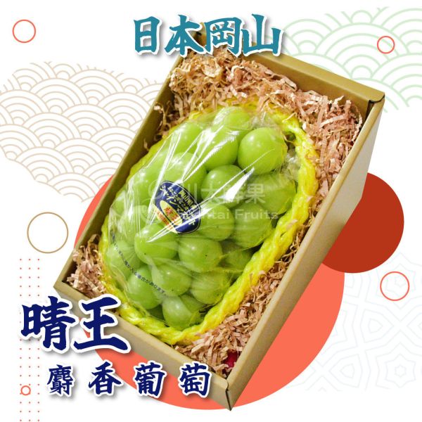 日本岡山-晴王麝香葡萄、1房入/盒(免運) 岡山晴王,晴王葡萄,岡山葡萄,麝香葡萄,日本水果,進口水果,水果禮盒,送禮好物