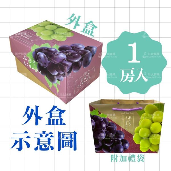 韓國麝香葡萄、1房入/盒、2房入/盒(免運) 麝香葡萄,水果禮盒,韓國水果,送禮,空運水果