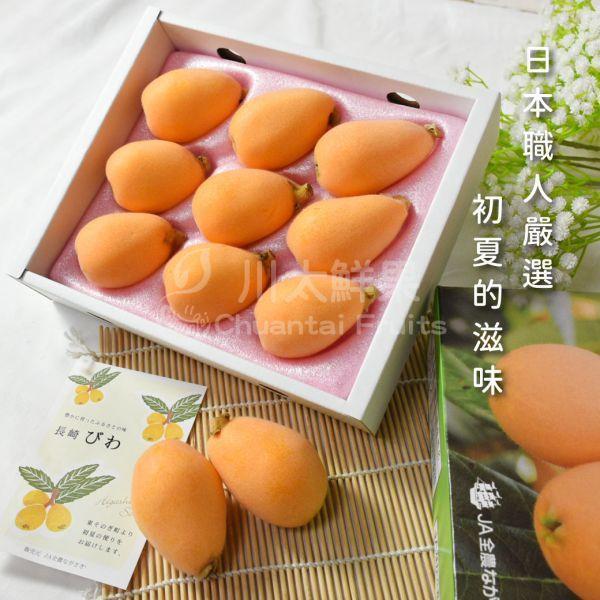 日本空運-長崎枇杷、日本原裝盒9~12粒入(免運) 日本長崎枇杷,日本枇杷,枇杷,進口水果,日本水果