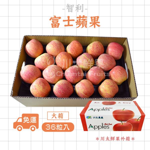 智利-富士蘋果、禮盒8入、大箱32顆/36顆入(免運) 智利富士蘋果,富士蘋果,蘋果,水果,進口水果,大容量,重量級