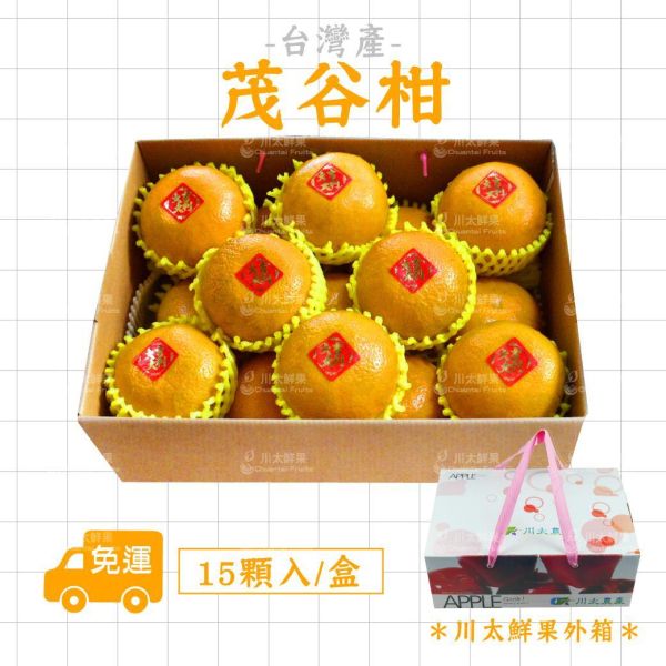 台灣產-茂谷柑、15顆入/盒(免運) 茂谷柑, 台產茂谷柑 ,禮盒