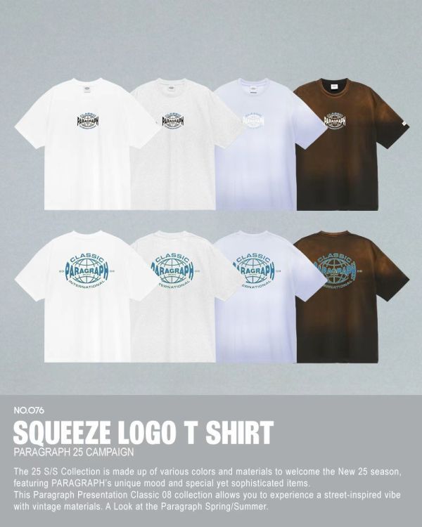 Paragraph 壓縮設計 logo tee / 4色 