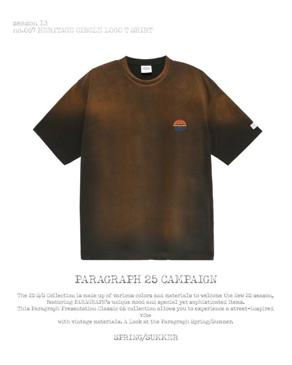 Paragraph 復古刷色 logo tee / 3色 