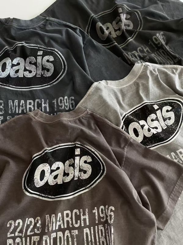 Oasis水洗刷舊tee / 4色 