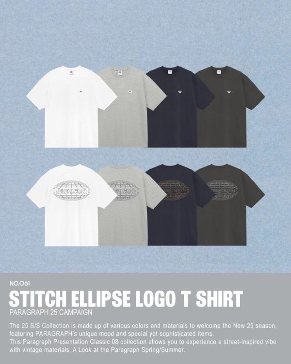 Paragraph 橢圓車線 logo tee / 4色 