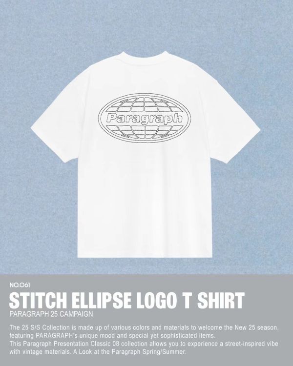 Paragraph 橢圓車線 logo tee / 4色 