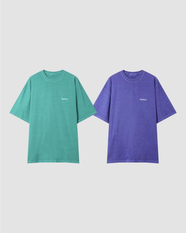Nowhere水洗刷色tee / 2色 
