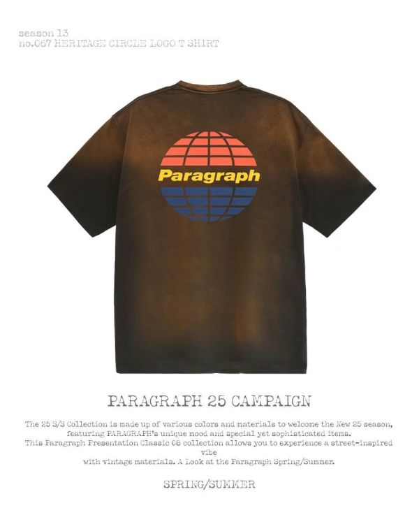 Paragraph 復古刷色 logo tee / 3色 