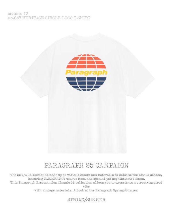 Paragraph 復古刷色 logo tee / 3色 