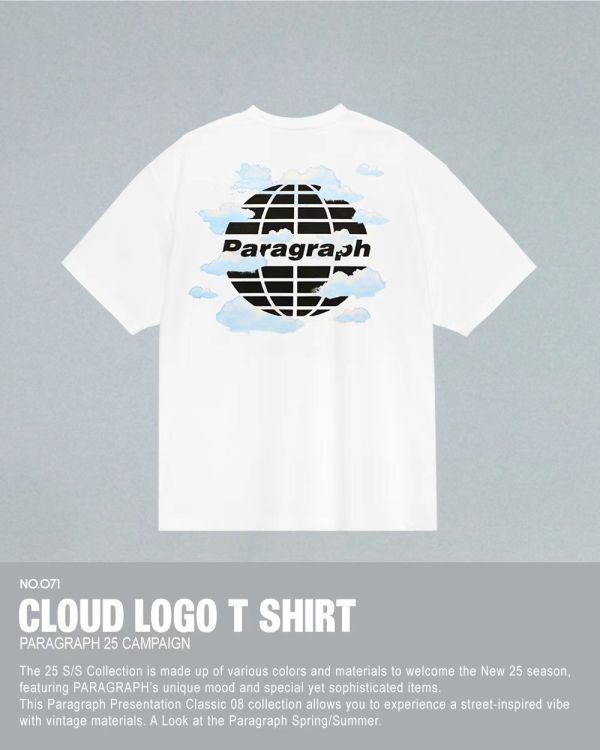 Paragraph 雲朵 logo tee / 5色 