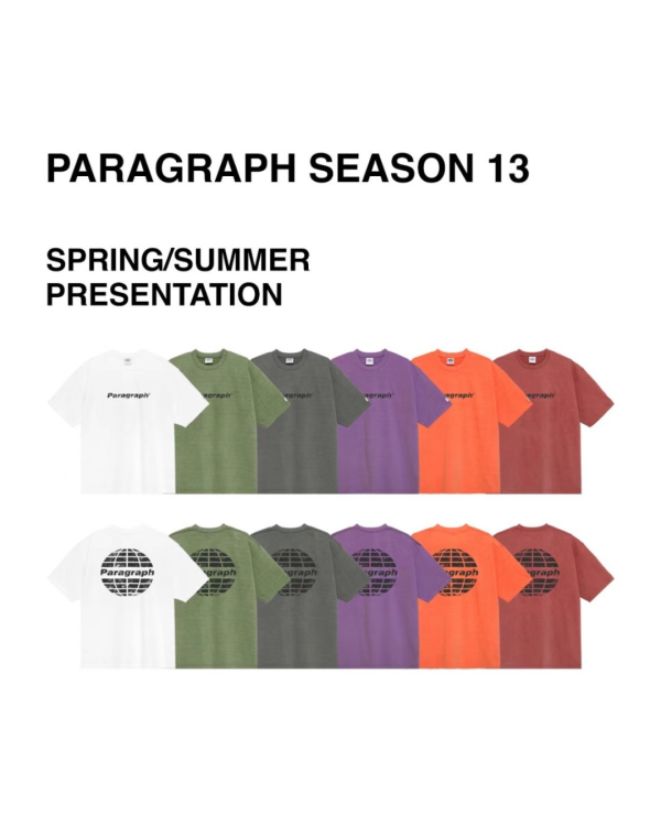 Paragraph 水洗 logo tee / 6色 