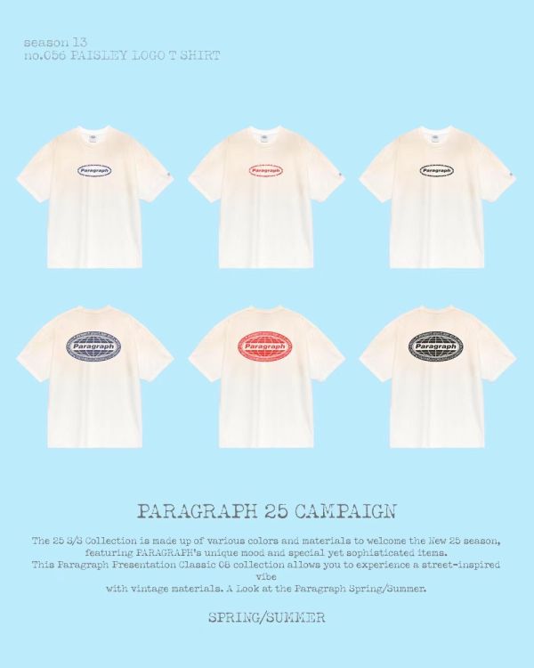 Paragraph 暈染色 logo tee / 3色 