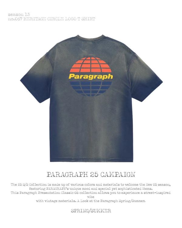 Paragraph 復古刷色 logo tee / 3色 