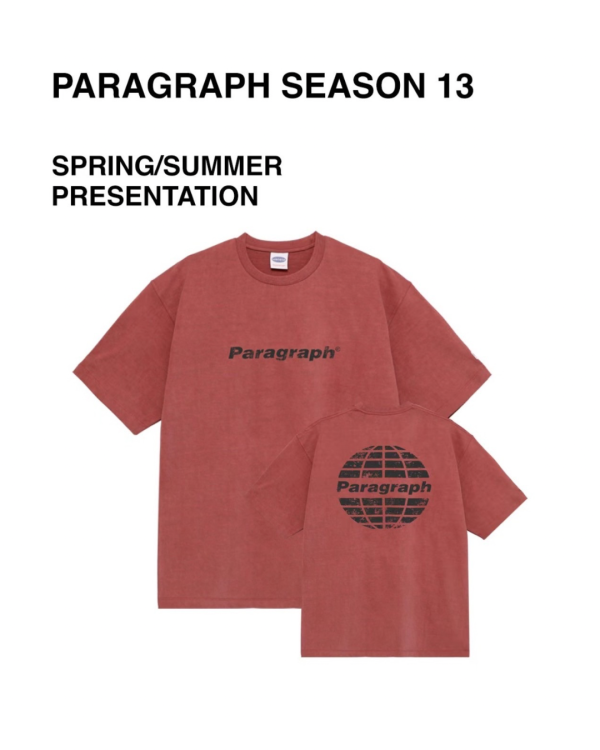 Paragraph 水洗 logo tee / 6色 