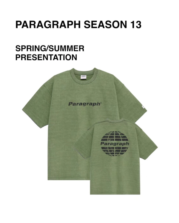 Paragraph 水洗 logo tee / 6色 