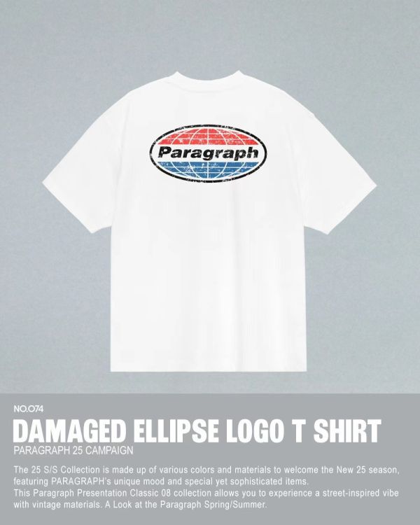 Paragraph 斑駁刷舊 logo tee / 4色 