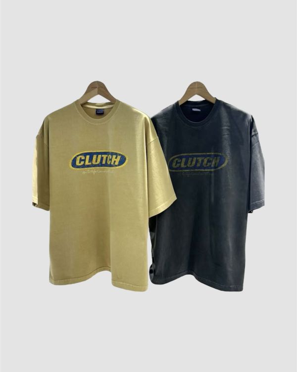 Clutch水洗字母tee / 2色 