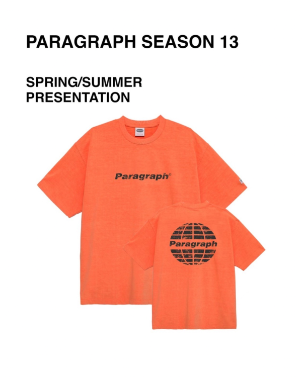 Paragraph 水洗 logo tee / 6色 
