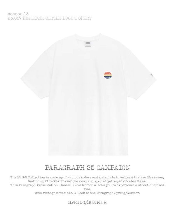 Paragraph 復古刷色 logo tee / 3色 