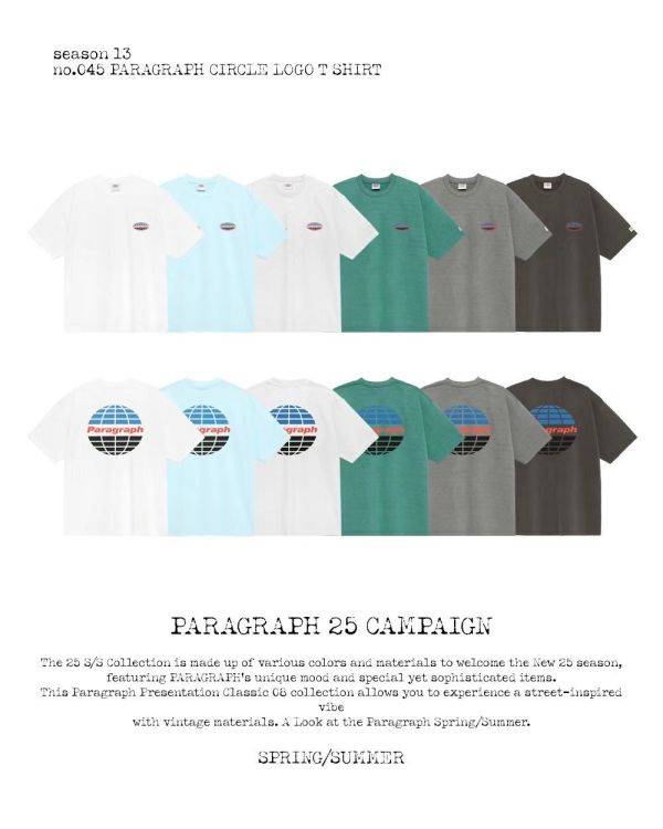 Paragraph 配色 logo tee / 6色 