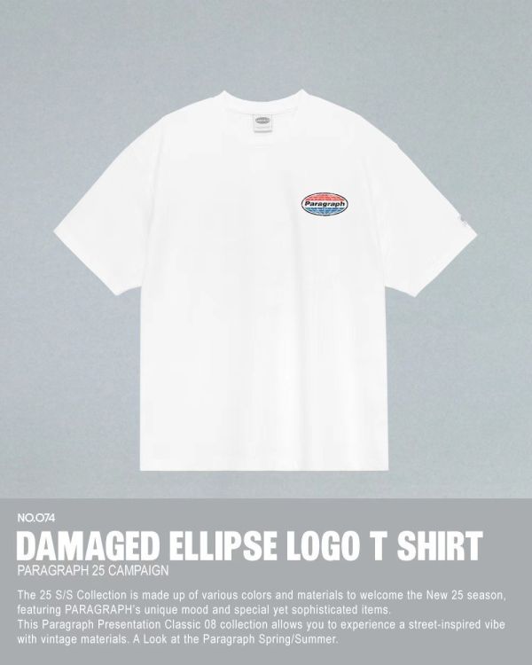 Paragraph 斑駁刷舊 logo tee / 4色 