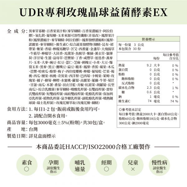 UDR專利玫瑰晶球益菌酵素EX x1盒→排便順暢 酵素,酵素功效,酵素推薦2021,酵素推薦日本,酵素推薦,酵素品牌,酵素推薦減肥,酵素推薦排便,酵素推薦品牌,酵素品牌推薦