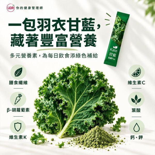 【UDR】羽衣甘藍高纖PLUS(30包/盒)x10盒｜10蔬菜青汁複方 