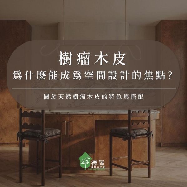 樹瘤木皮，為什麼能成為空間設計的焦點?｜天然樹瘤的特色與搭配 木皮板,木地板,健康綠建材,天然建材,綠建材,木皮不織布,樹瘤木皮,頂級樹瘤,頂級建材,樹瘤木皮板