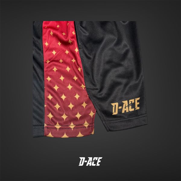 D-ACE GALAXY膝上短版開衩球褲(星空紅) Jersey、衣服、球衣、籃球衣、雙面穿球衣、服飾、穿搭、潮流、籃球、迪艾斯、設計、台灣