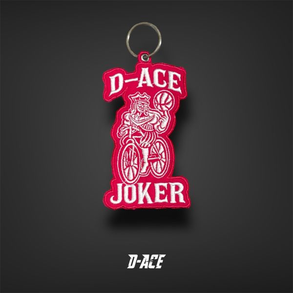 D-ACE JOKER布徽章鑰匙圈(桃紅) 鑰匙圈、迪艾斯、配件、台灣隊長、DS、D-ACE、KEY