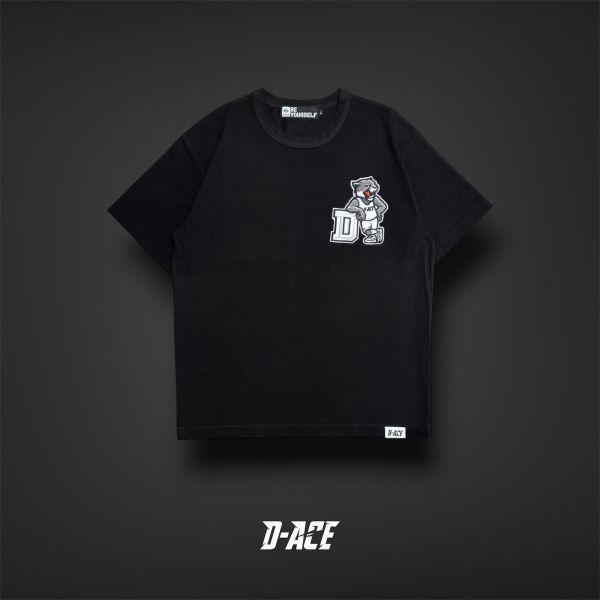D-ACE黑豹電繡標涼感高磅數微落肩TEE (黑) 踢恤、落肩踢恤、T-SHIRT、OVERSIZE、TEE、衣服、高磅數、重磅數、穿搭、迪艾斯、DS、DACE、服飾、穿搭、潮流